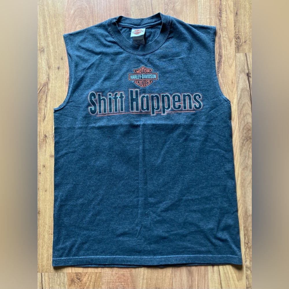 VTG Harley Davidson El Paso Texas Shift Happens Sleeveless Mens M USA Made Shirt
